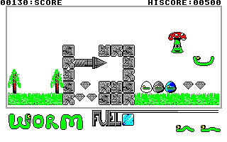 Worm atari screenshot